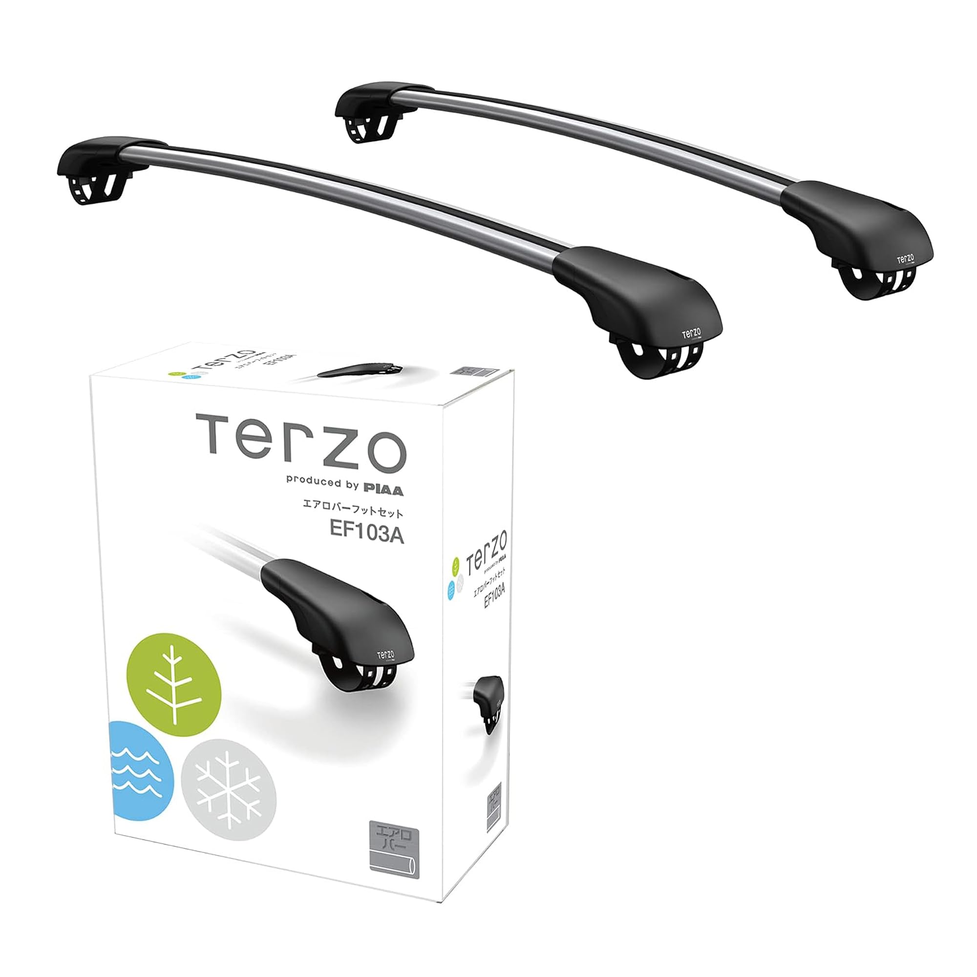Amazon.co.jp: Terzo テルッツォ (by PIAA) ルーフラック 1個入 アルミ 