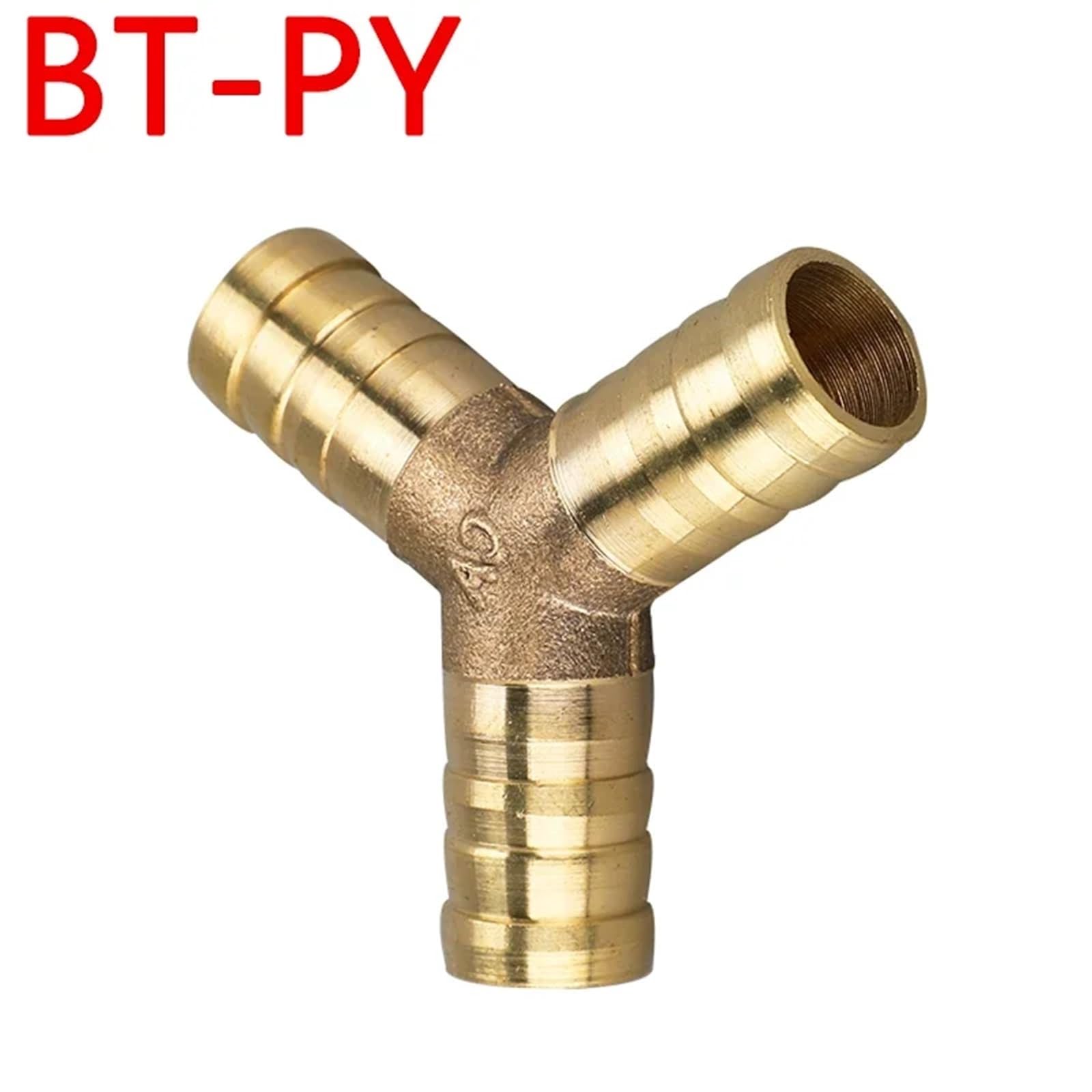 Acoplador recto con espiga, Paquete de 10 conectores latón con púas, pagoda y mangueras multidireccionales for 6 a 19 mm(Y-3-way,12mm (10pcs))