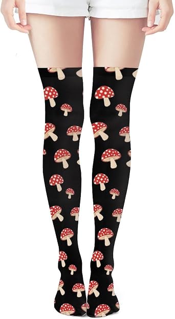 Womens Athletic Knee High Socks Casual Over Knee Thin Tights Long Stocking