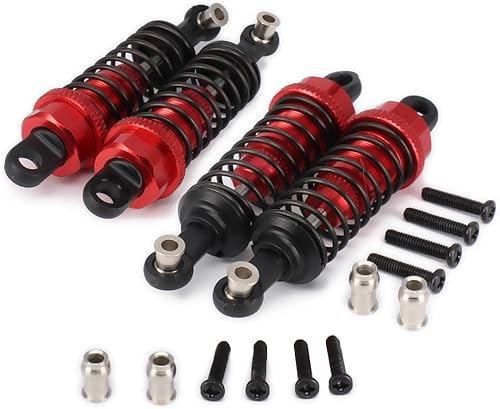 Kits de amortiguadores delanteros y traseros para 1/18 RC Wltoys A959 A969 A979 K929 Piezas Buggy Truck Rally Car Upgrades (rojo)