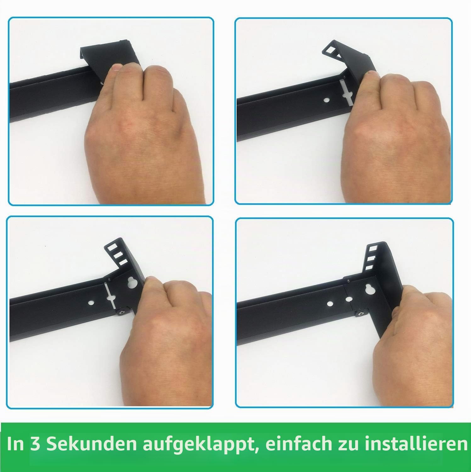 1U 19 Zoll Hochleistungs-vertikales wandmontierbares Rack und 125 lb wandmontierbares Server-Rack | Wandhalterung für 48,3 cm (19 Zoll) Daten- und Netzwerkgeräte, unterstützt bis zu 56 kg (1U150)