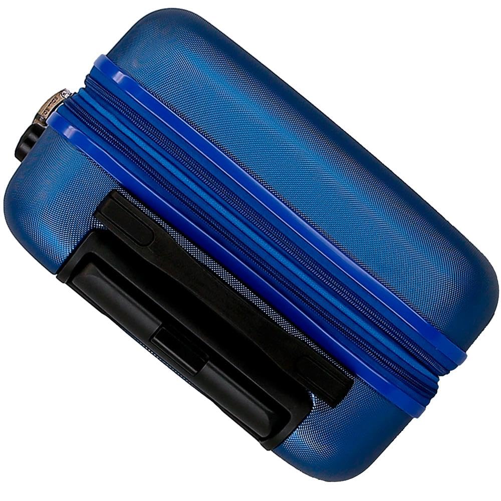 Roll Road Flex Maleta de Cabina Azul 35x55x20 cms Equipaje Mano Air Europa Rígida ABS Cierre de combinación Lateral 33L 2,78 kgs 4 Ruedas Dobles