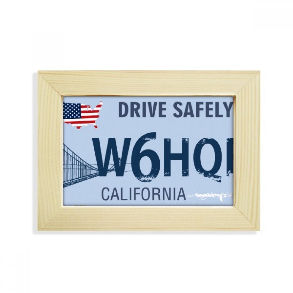 Cadre photo en bois license plate USA DIYthinker, une peinture d'art multicolor haut de gamme