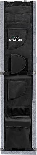 NEXT STATION Organizador de puerta seguro para armas, organizador de panel de puerta seguro con fundas para pistola, bolsa de documentos, ancho