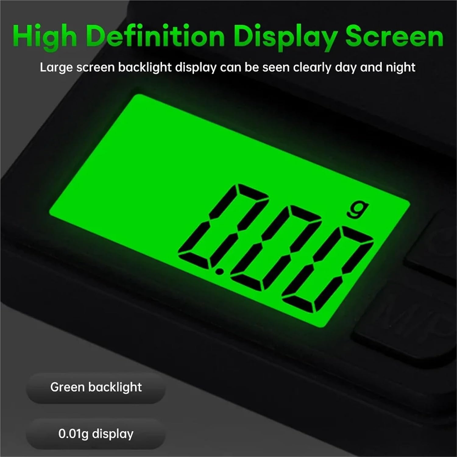 Kitchen Scale, 500g/0.01g Electronic Kitchen Scale Accurate Pocket Mini Jewelry Gram with Backlight for Cooking, Baking(500g 0.01g)
