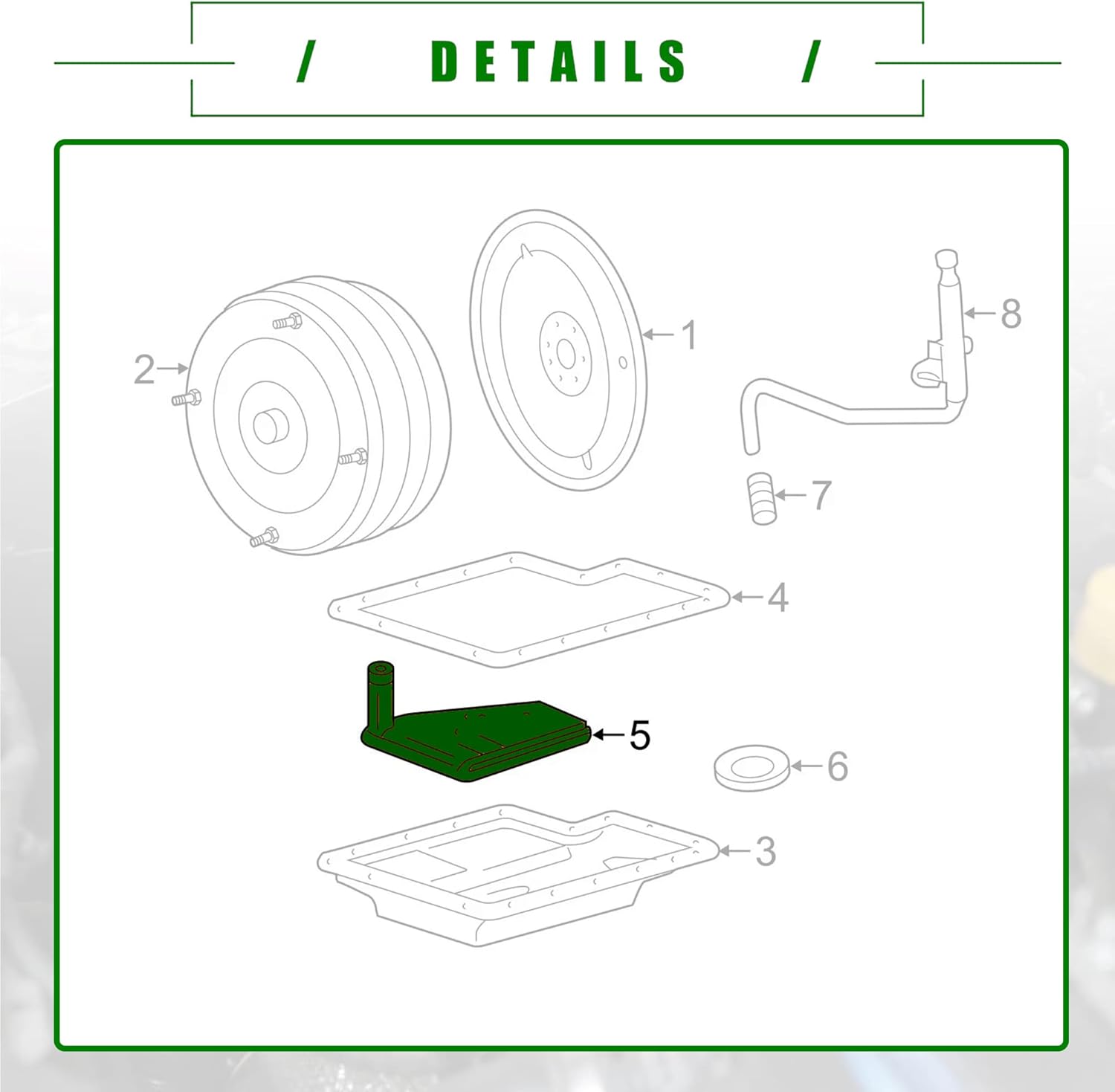FT200 Transmission Fluid Filter with Gasket Compatible with Ford F-150 2015-2020 2.7L 3.3L Replace FL3Z7A098A, FL3Z7A098B