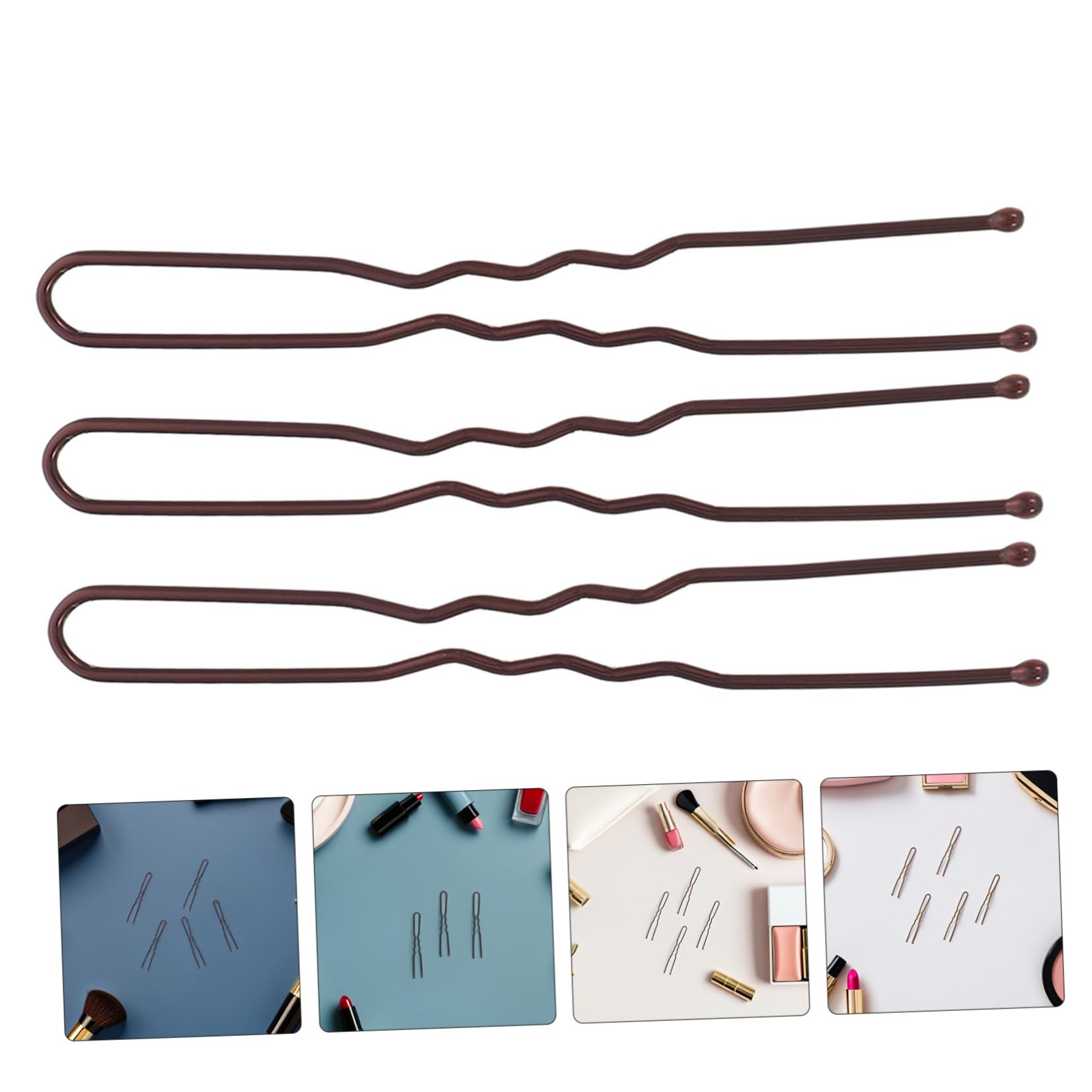 WOONEKY 600 Stück Teiliges U förmiges Metall haarnadel Aufbewahrungsbox Zuverlässige Haarnadeln für Stilvolle Hochsteckfrisuren und Dutt stylings Komfortabel Robust für Damen und Friseure