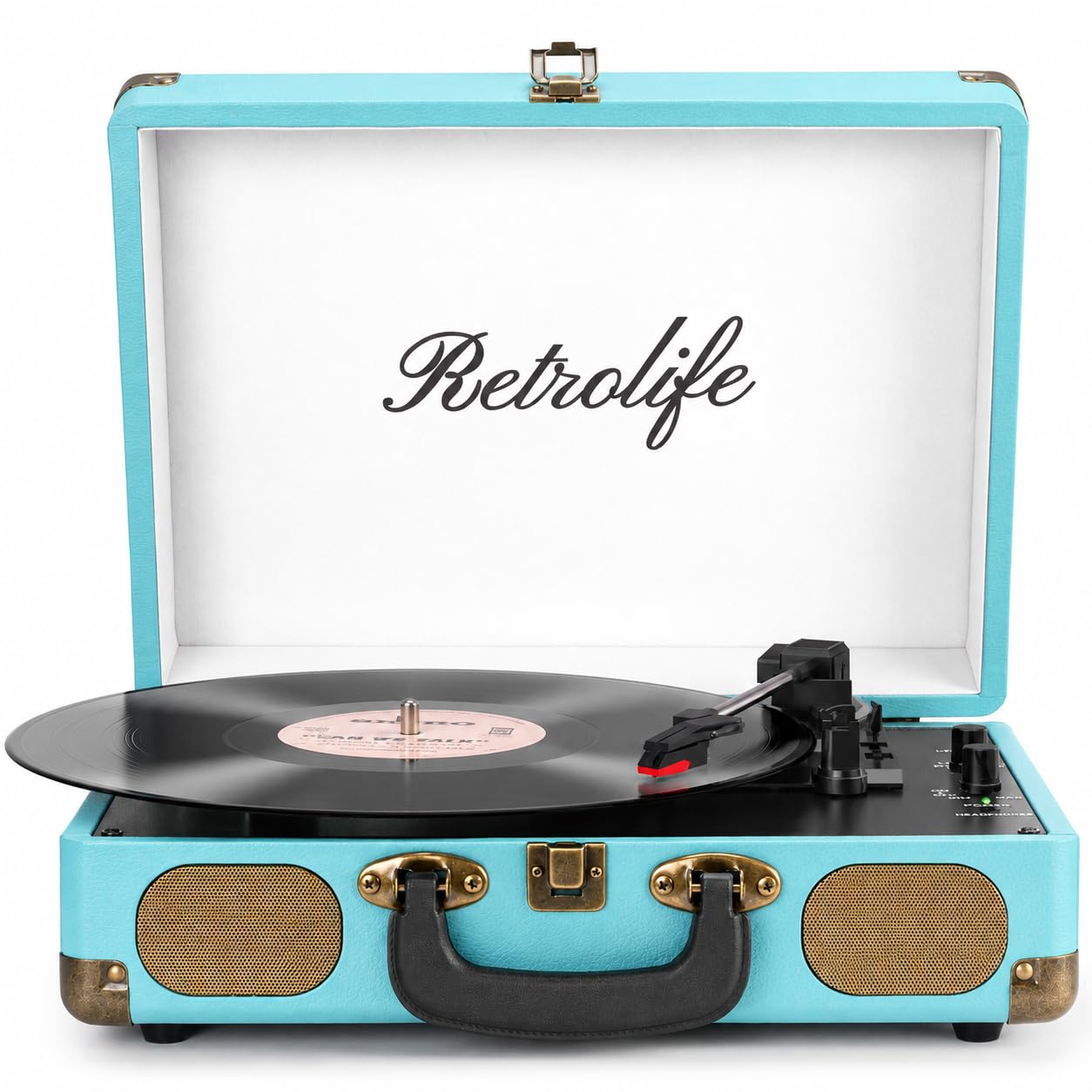 Retrolife® Vinyl Record Player with Speakers, Bluetooth Vinyl Player