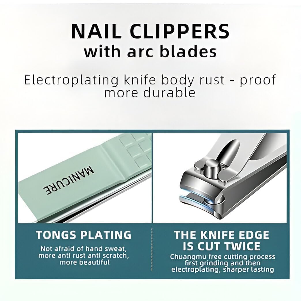 DAMDI 16-in-1 Manicure Kit | Professional Nail Care Set with Stainless Steel Tools |Portable Grooming & Nail Maintenance Kit 2