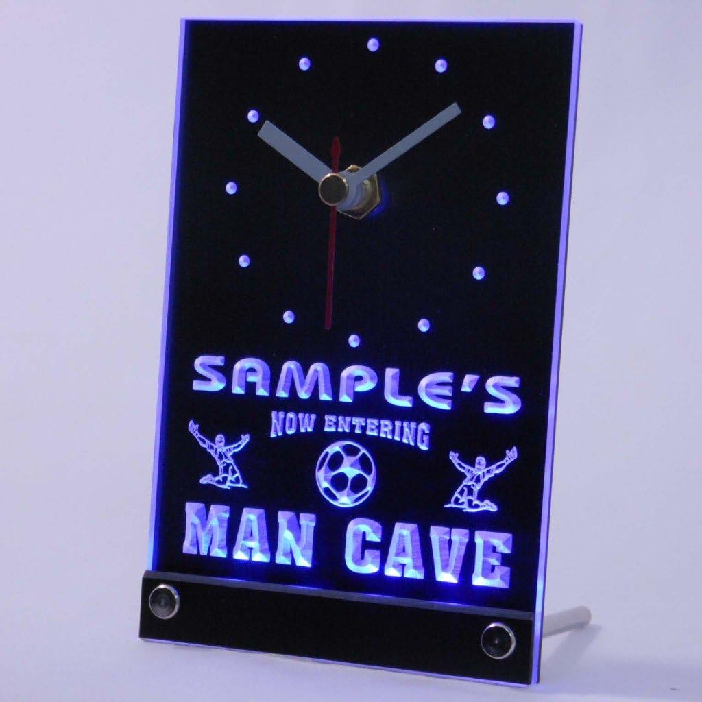ADVPRO tncqd-tm Personalized Custom Man Cave Soccer Bar Beer Neon Led Table Clock