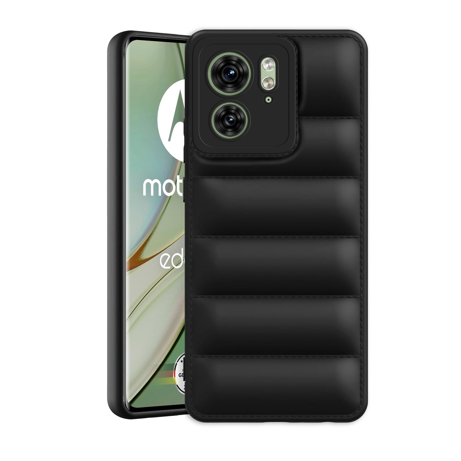 Solimo Rubber Puffer Case Camera Protection Soft Back Cover for Motorola Moto Edge 40 5G - Black (B0CQT7CLZ4) Amazon Price History, Amazon Price Tracker