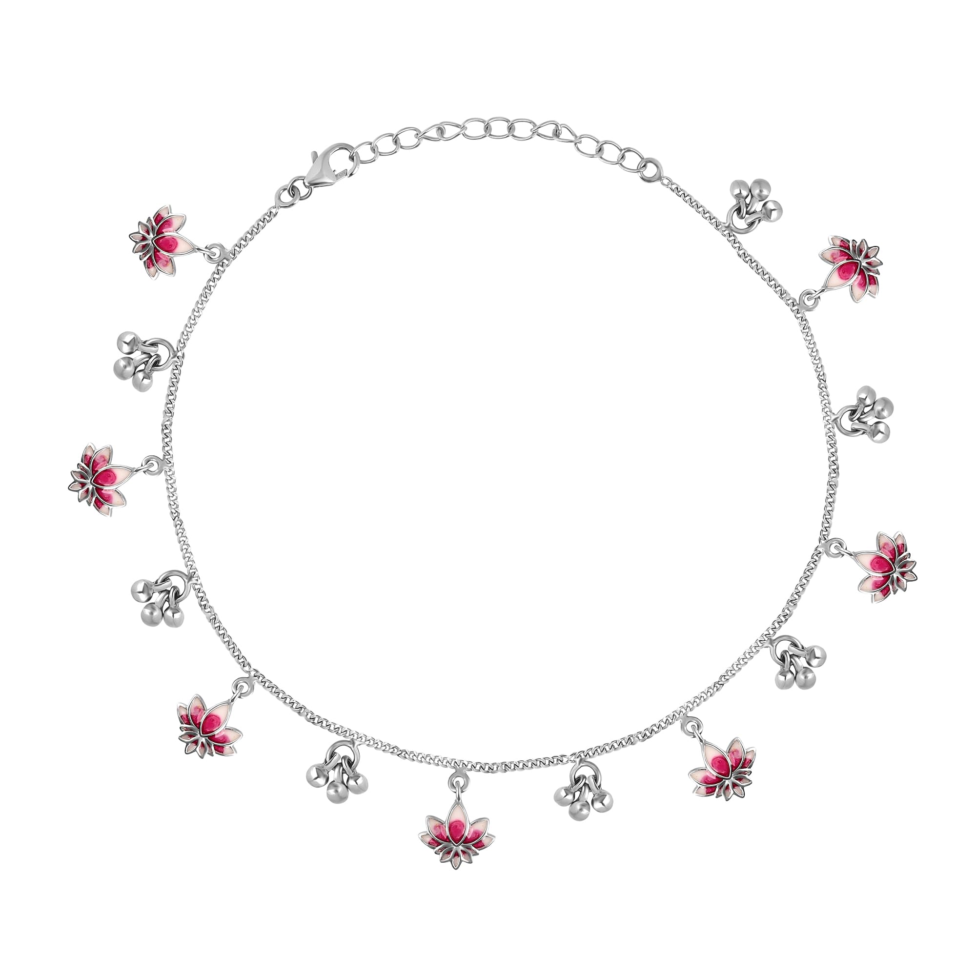 roovi Pure 925 Sterling Silver Anklet Payal for Women & Girls (2 Pieces) I Certificate Of Authenticity And 925 Stamp | 6 Month Warranty-picture-11