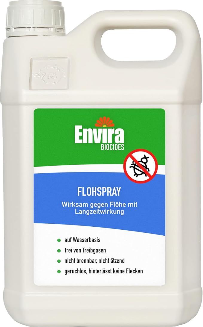Envira FlohSpray Anti Flohmittel für die Wohnung 5 Liter Umgebungsspray, Mittel gegen Flöhe Envira FlohSpray Anti Flohmittel für die Wohnung 5 Liter Umgebungsspray, Mittel gegen Flöhe