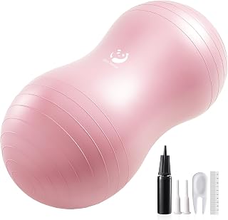 Slim Panda 100 bolas sensoriales de cacahuete de 50 cm, bola de ejercicio antiestallido para aliviar el dolor, terapia de trabajo y niños, pelota de estabilidad de yoga para trabajo central
