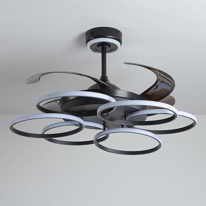 Ventilador de Techo 48 Pulgadas con Luz y Control Remoto, Di miniatura 8