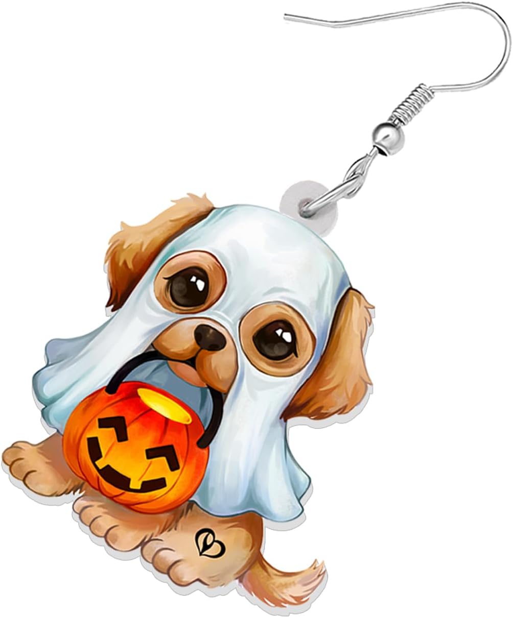 Halloween Spooky Cute Dog Earrings Gifts for Pet Lovers image 4