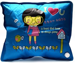 Comfortable Water Cushion - Cooling Pad for Home, Travel, Office, Car (need to be inflated or filled with water) (Blue - Square)