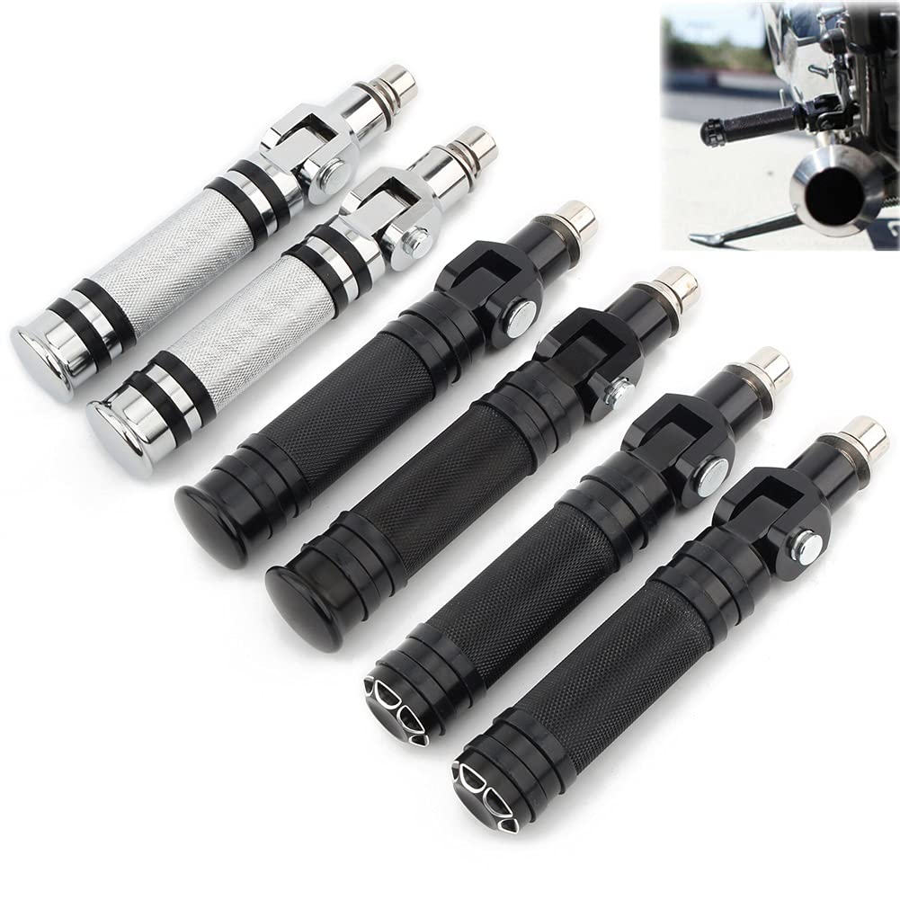 Estriberas universales para Motocicleta estriberas modificadas reposapiés Plegables Juego Pedales Carreras para CBR650R para Y&amaha M&T07 10mm Pedales Pie Motocicleta (Color : C)