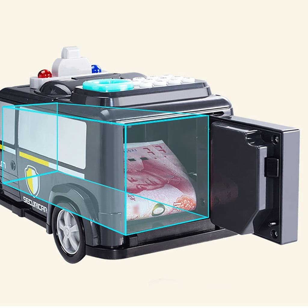 Pup Go Elektronische spaarvarken ATM voor kinderen vanaf 3 jaar, vroeg voor jongens, wachtwoord geldkluis met automatische geldscrollmachine, spaarpot voor bankbiljetten en munten (camouflageblauw