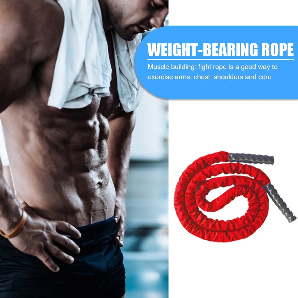 battle rope Cuerdas para Saltar Pesadas, Cuerdas Batalla Ejercicio Cuerda Saltar Ponderadas para Hombres Y Mujeres para Mejorar La Fuerza Y ​​desarrollar Músculo, Adecuado para Entrenamiento Gimnasio,