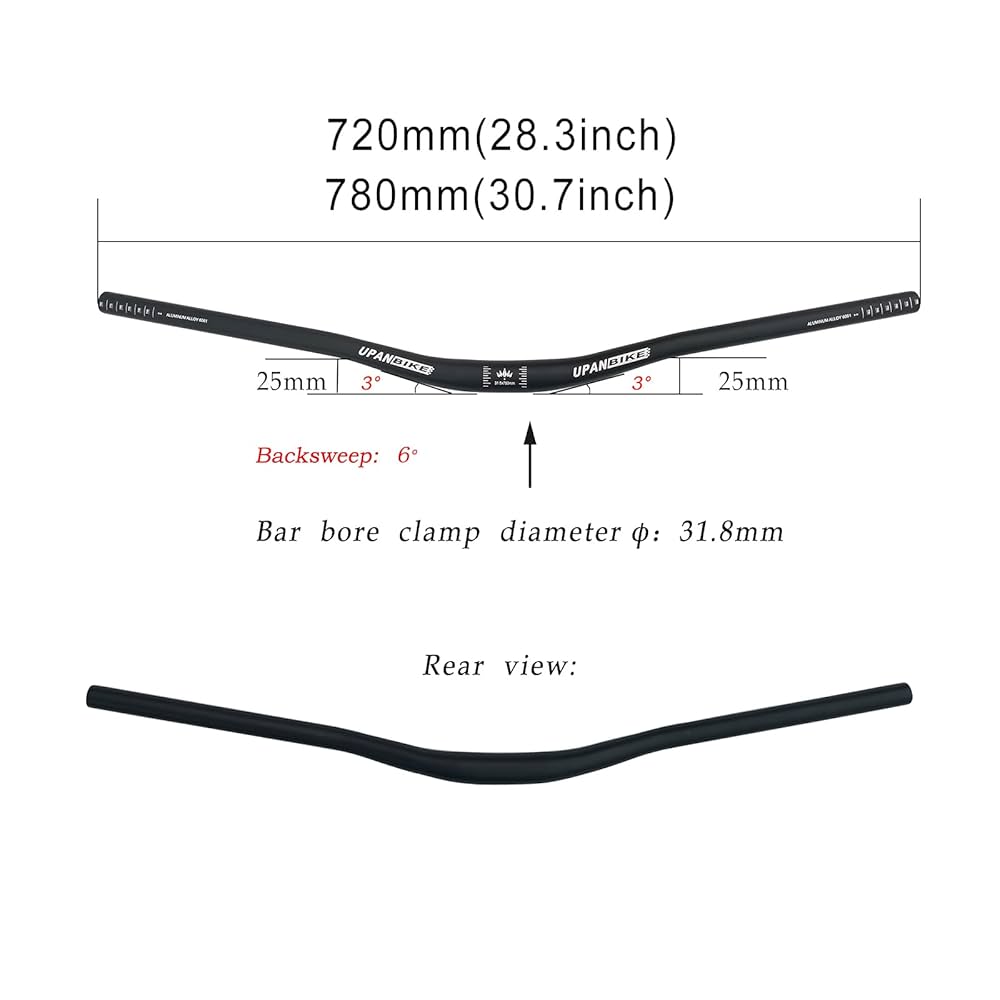 Amazon.co.jp: UPANBIKE 31.8mm MTBハンドルバー マウンテン