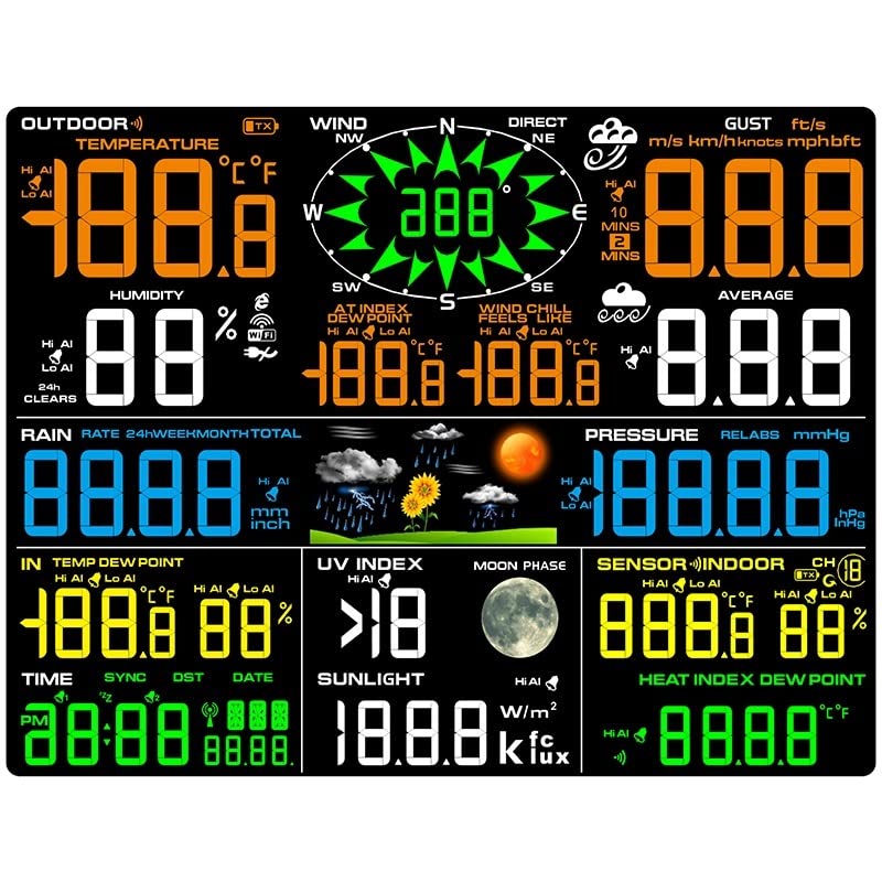 Weather Station Internet Wireless Rain Gauge Weather Forecast Wind Gauge Real-Time