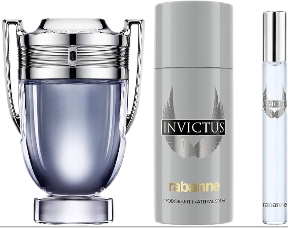 Amazon.com: Paco Rabanne Invictus 3-Piece Gift Set for Men, (3.4