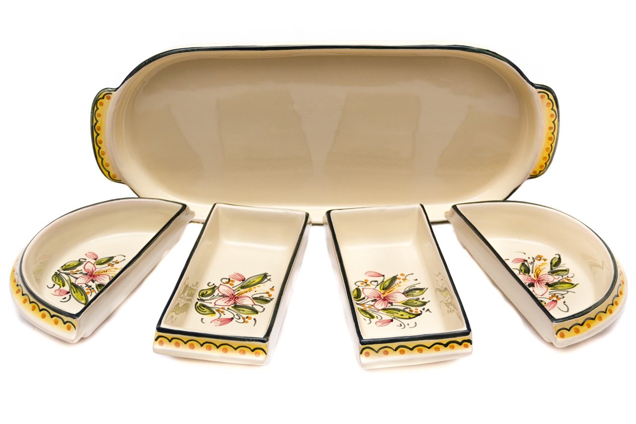 Set Antipastiera/Aperitivo con decoro Orchidea