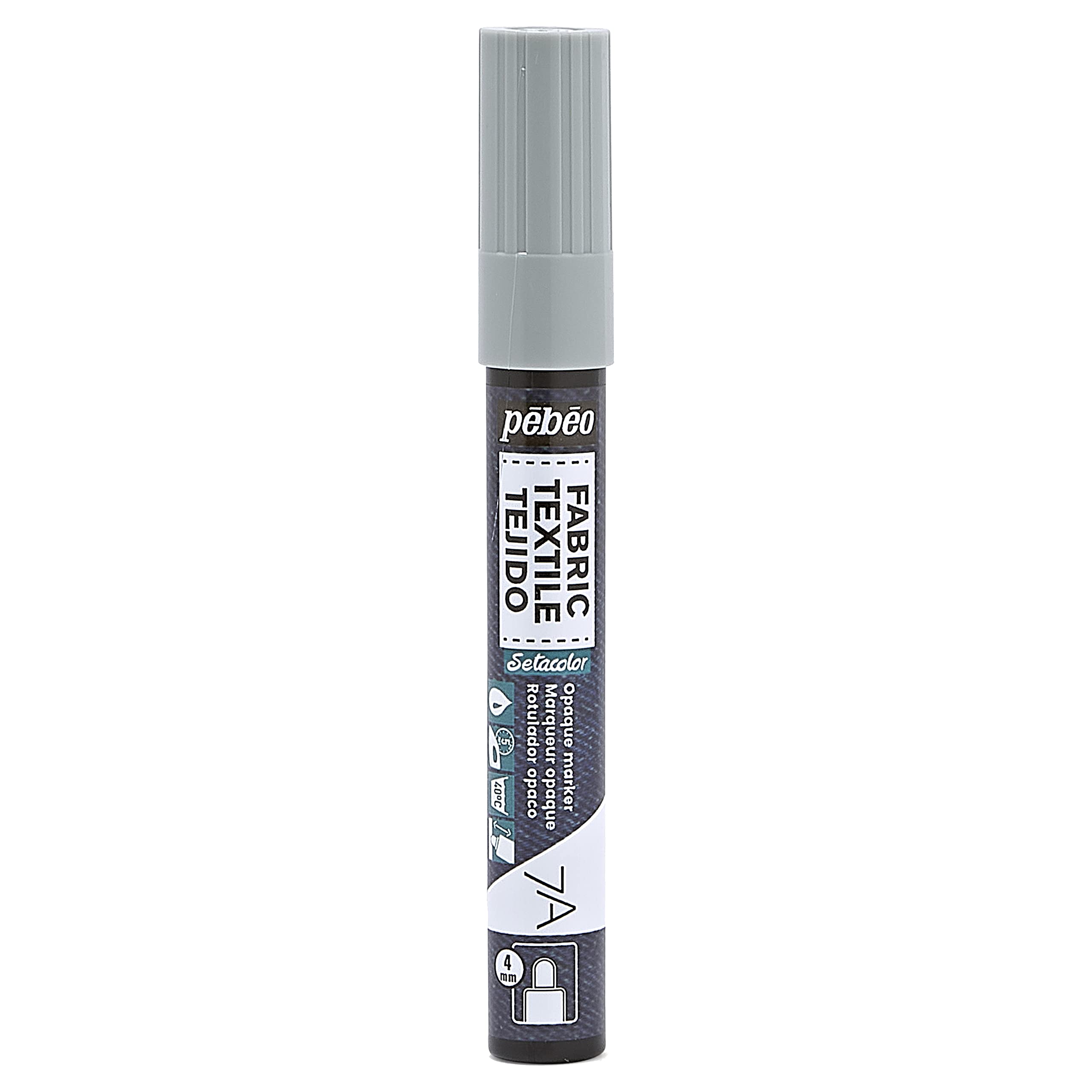Pebeo 7A Opaque Pastel Taupe Fabric Marker - 4M