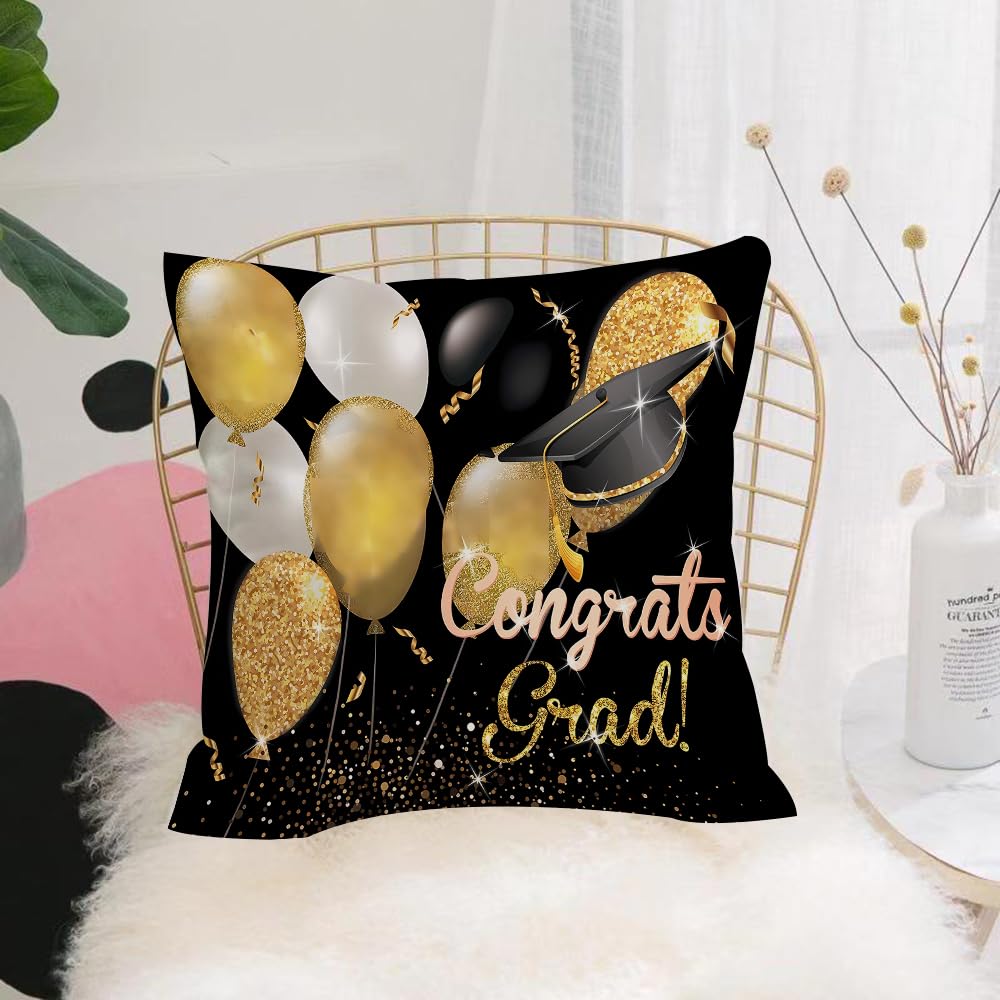 HYMSXW Cushion Cover,Throw Pillow Case Home Decorative for Living Room Bedroom Sofa Chair 20X20 Inch,Graduation class of 2018. Congratulations graduates. Academic hats confetti and,Pillowcase 50X50cm