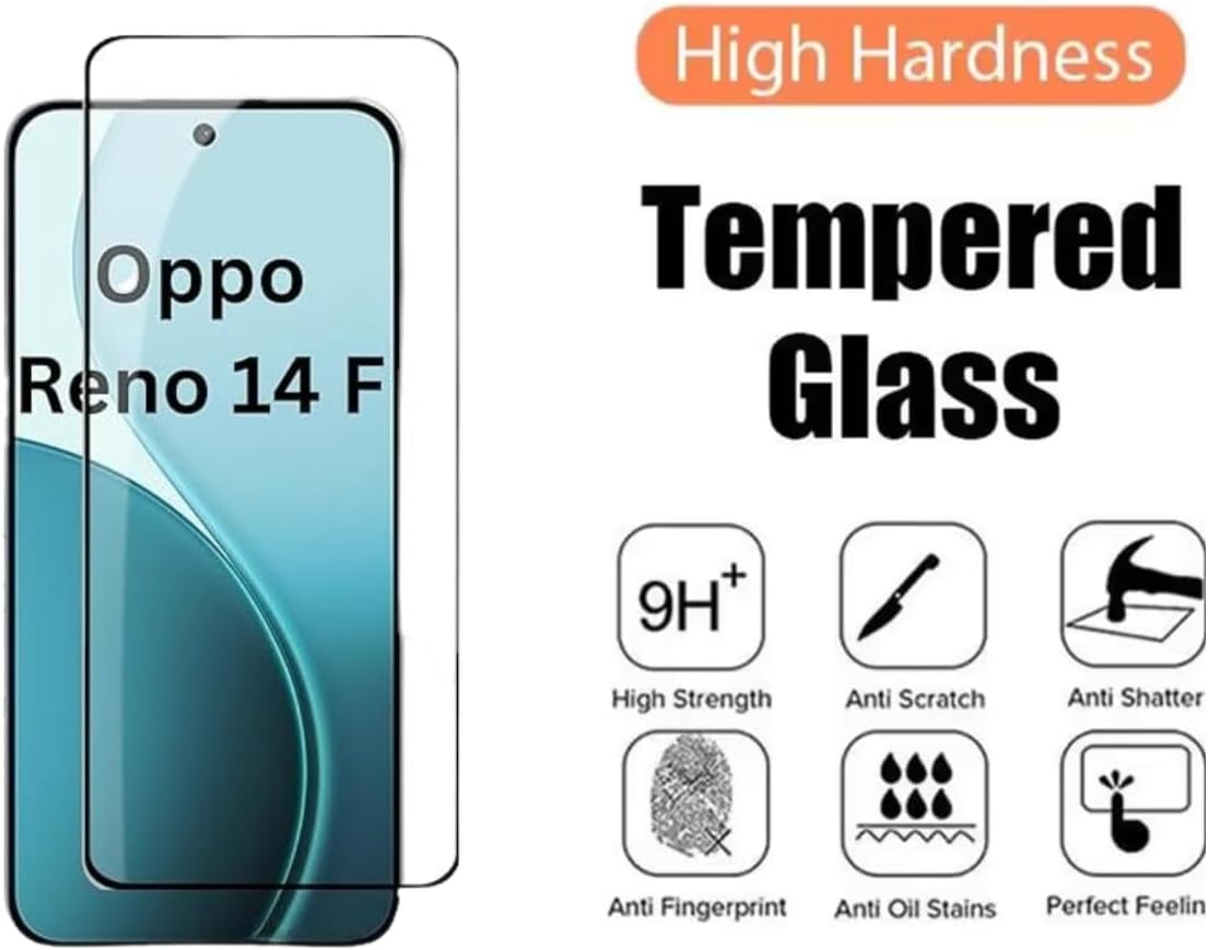 BESHYAKA Tempered Glass Screen Protector Compatible with OPPO Reno 14F – HD Clear, 9H Hardness, Bubble-Free, Full Coverage, Anti-Scratch, Easy Installation 2026 - view 2