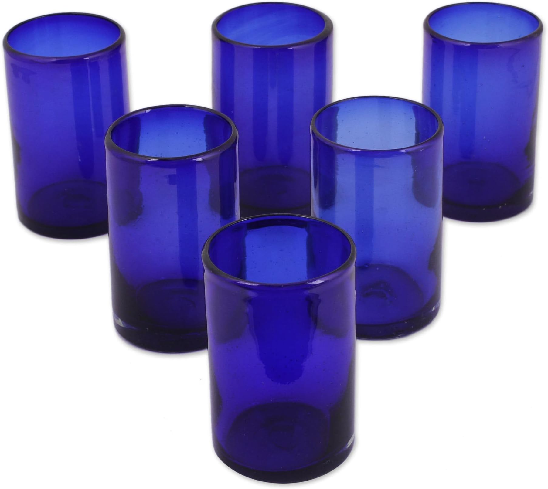 Artisan Crafted Cobalt Blue Hand Blown Recycled Glass