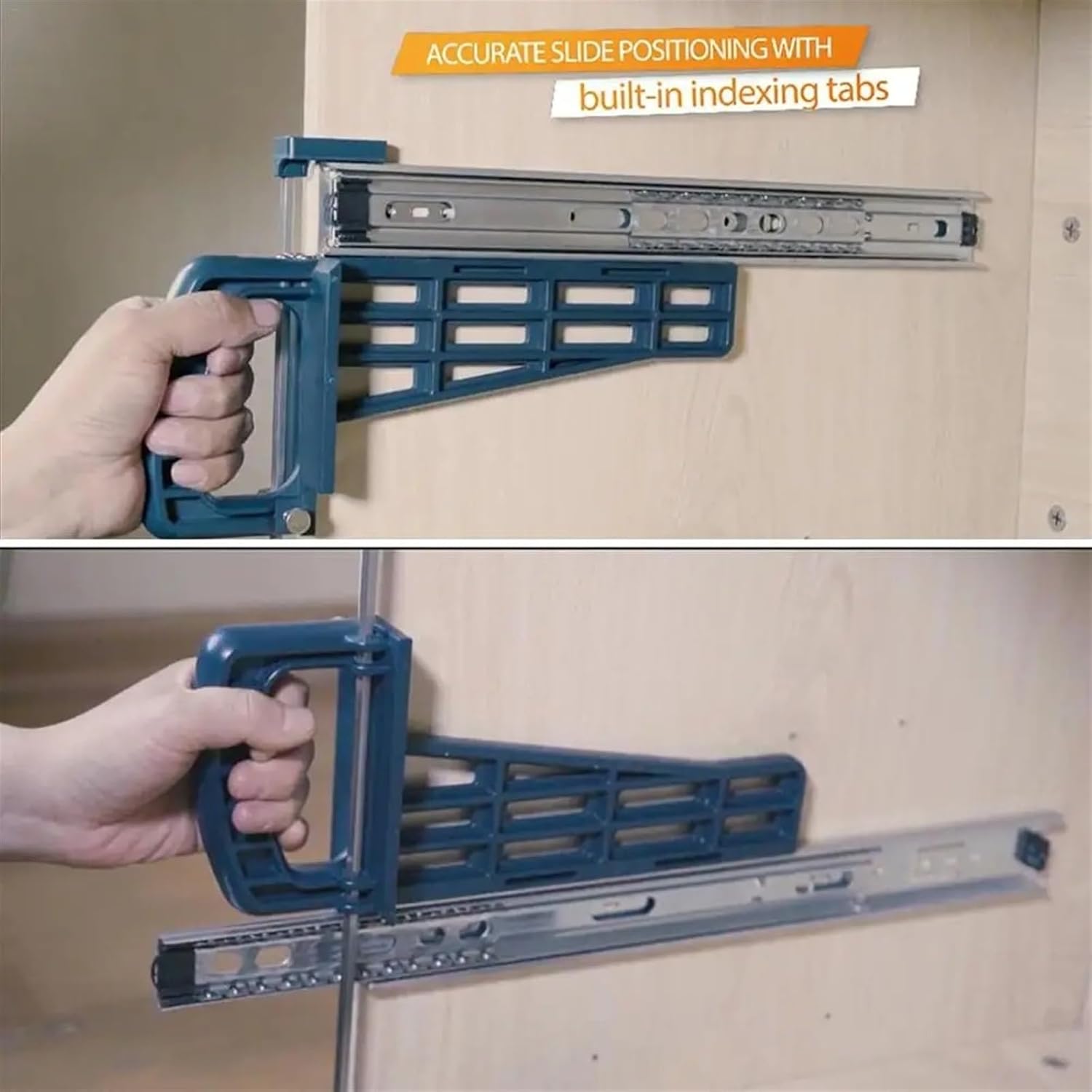 Heavy Duty Drawer Slides Quick Drawer Slide Jig Mounting Tool Cabinet Installation Hardware Install Guide Set for Household