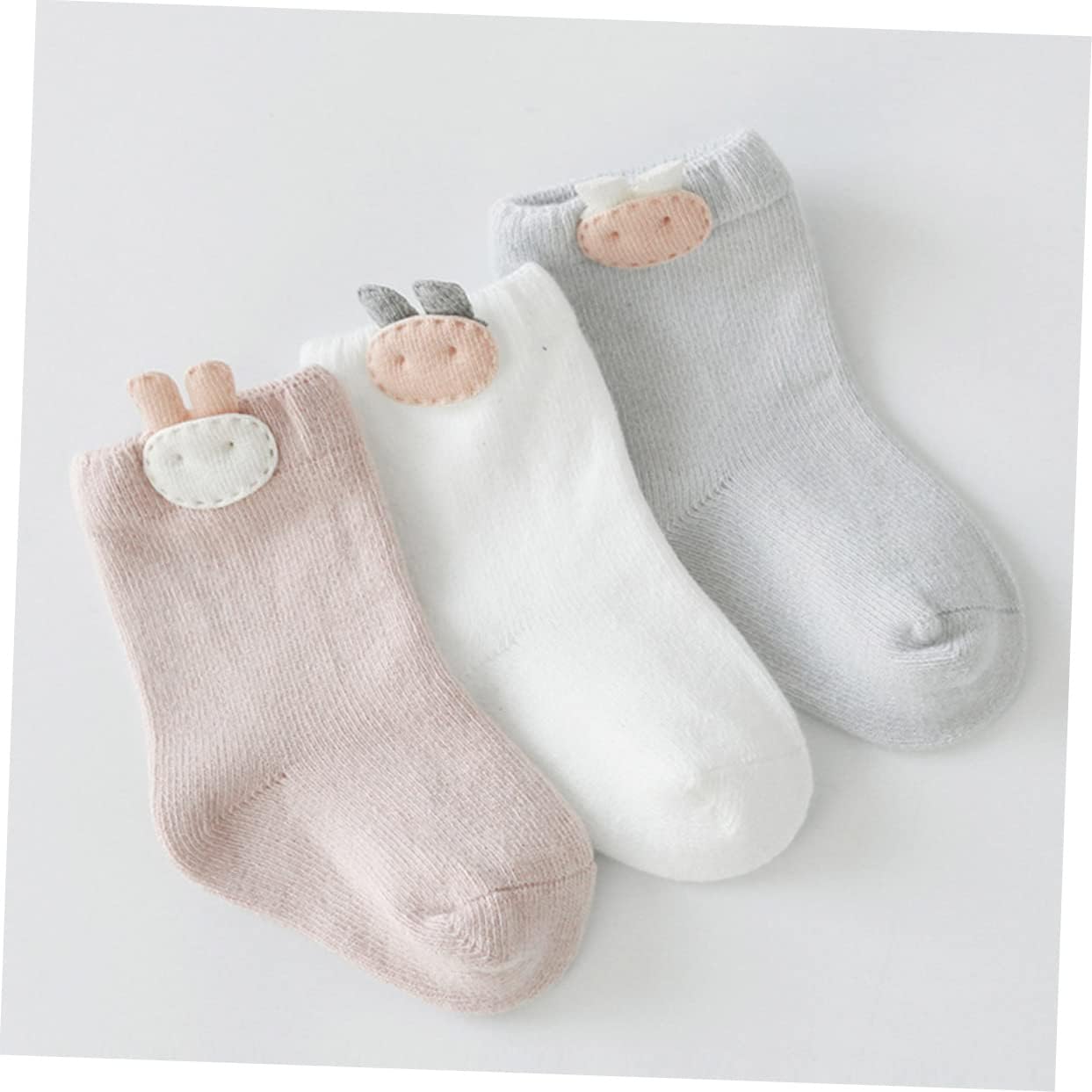 3pair Adorable Cartoon Socks of Cotton Socks for Boys Girls Soft Breathable Footwear for Newborns s Months