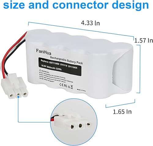 Miniatura 3 de Batería de repuesto de 10.8 V compatible con Shark XBT1106N SV1110 SV1106N SV1110N SV116N Freestyle Navigator aspiradora inalámbrica