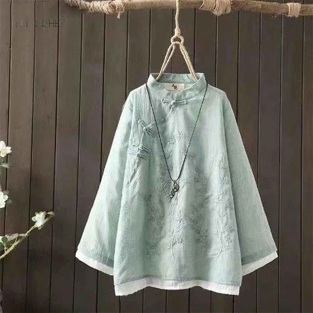 China Style Shirt Vintage Cheongsam Tops Hanfu Women Chaqueta Chinese Traditional Dress Tang Suit Harajuku Embroidery Blouse