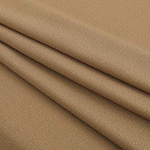 Burlap Color Semi Sheer Curtains 84 Inch Length For Living Room Set 2 Window Panel Grommet Drapes Linen Cotton Textured Country Decor Rustic Farmhouse Curtains For Bedroom Tan Brown 52X84 Inches Long #TOP3