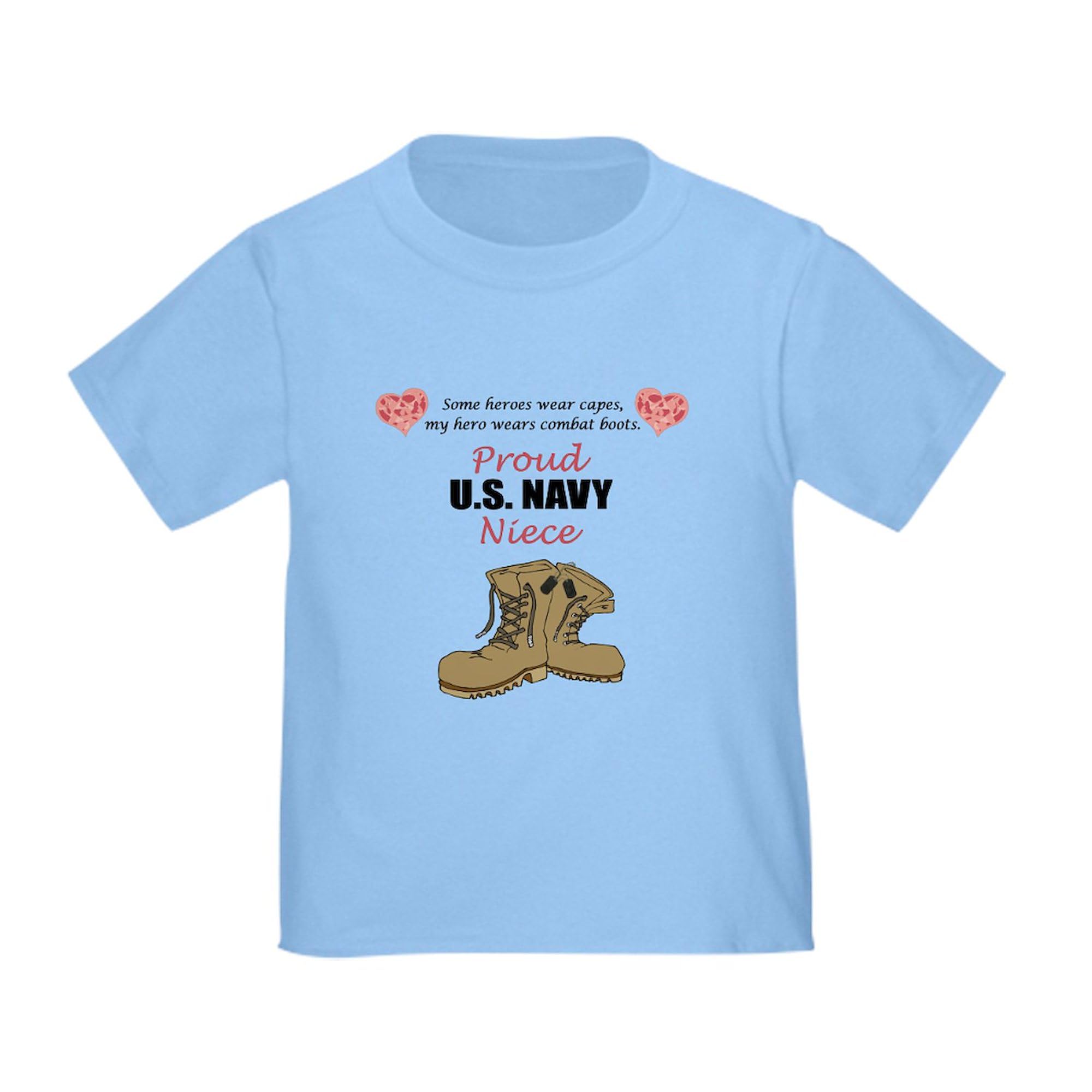 CafePress Proud US Navy Niece Toddler T Shirt Toddler Graphic Tee, 100% Cotton