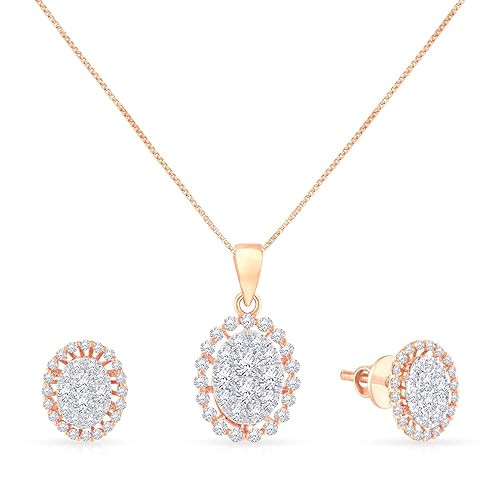 18 KT (750) purity Rose Gold Mine Diamond Pendant HKPPSC1361IMB for Women