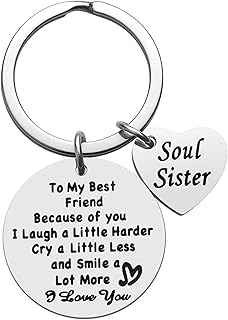 Soul Sister Keychain Gift for Best Friends - Birthday and...