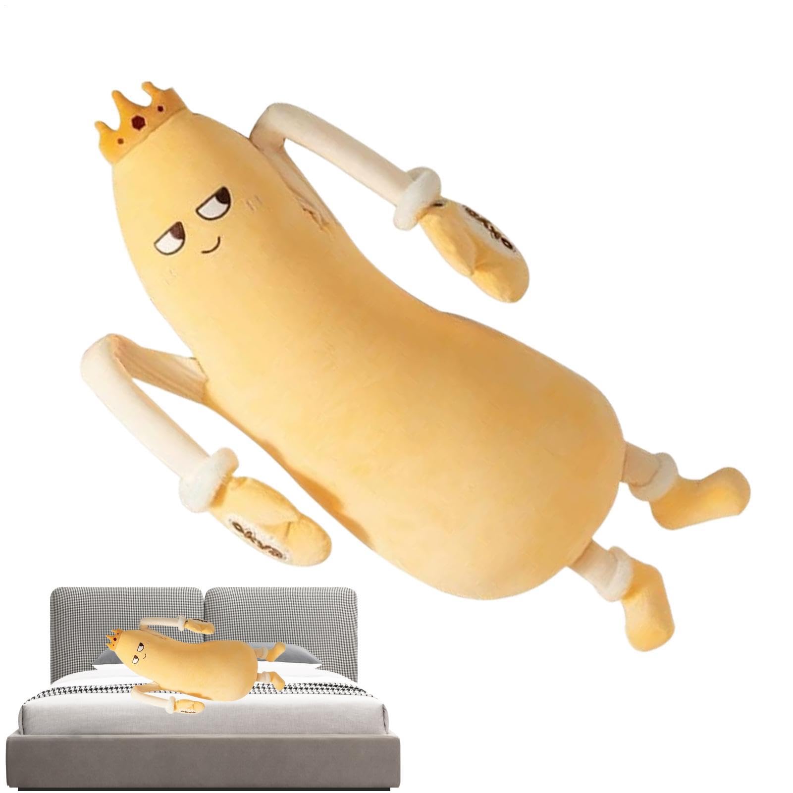 Cojín largo de felpa de 120 cm de largo, relleno dulce, suave y grande