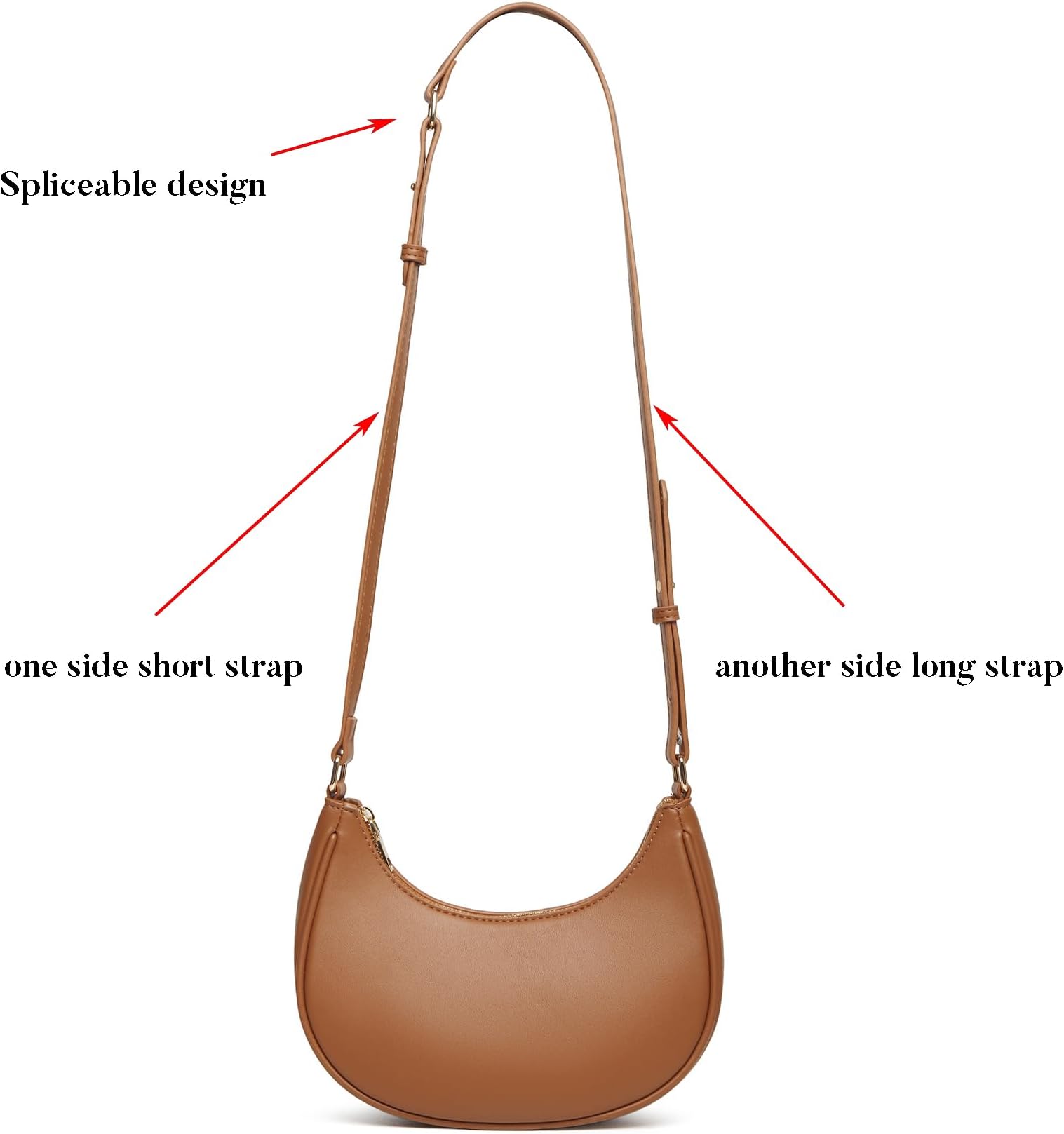Barabum Shoulder Bag with Detachable Long Strap,Hobo Handbags Top Handle Vegan Leather Going Out Underarm Bag
