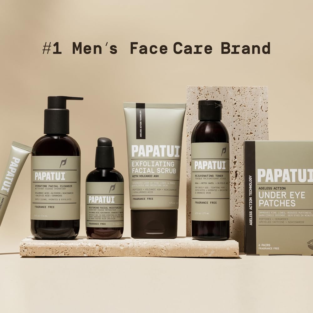 PAPATUI by Dwayne Johnson Hydrating Men's Face Cleanser | Made with Niacinamide, Hyaluronic Acid | Unscented | 8 oz