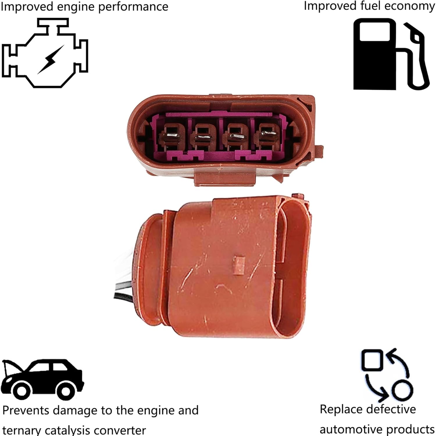 Dropwater 1 Pair Upper and Under O2 Sensors Replacement for Audi 2000 2001 2002 Tt Quattro 1.8L,Replaces#234-4753 75-4075 ES20168 25605 SG1170,Set of 2pcs
