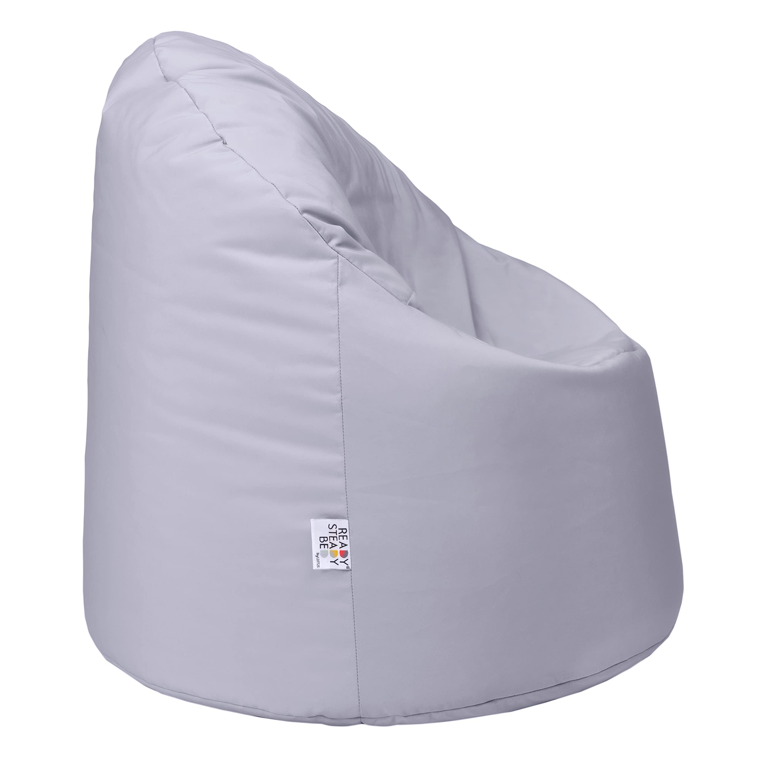 Ready Steady Bed Chaise Bean Bag | Siège BeanBag Confortable pour l'intérieur et l'extérieur | Meuble pour Enfants résistant à l'eau | Conception Ergonomique Durable et Confortable (Argent)