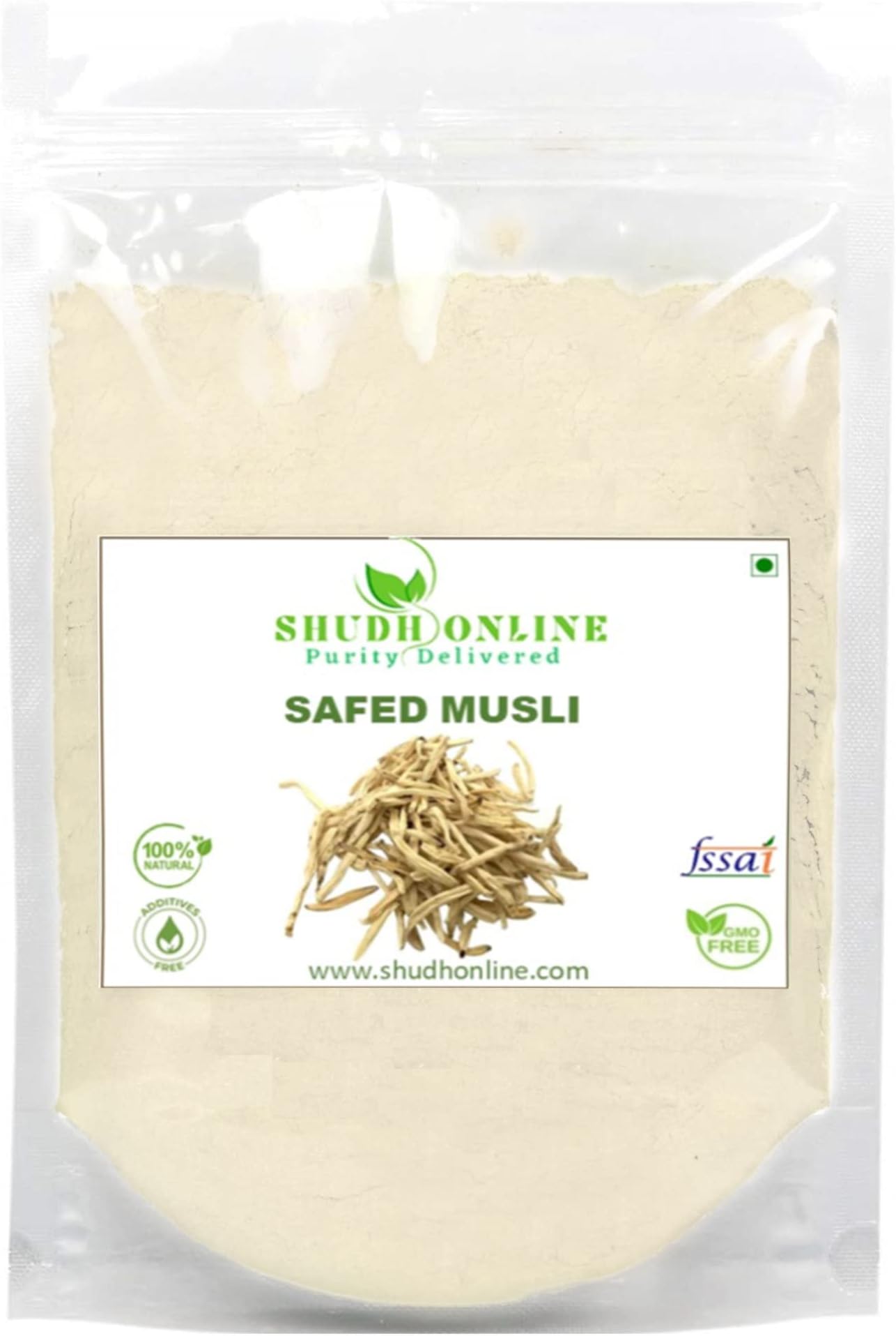 Shudh Online Safed Musli Powder Original (100 Grams), White Musli Churna, Swet Musli Pak, Safed Musali, Shwet Musali (Testosterone Booster)