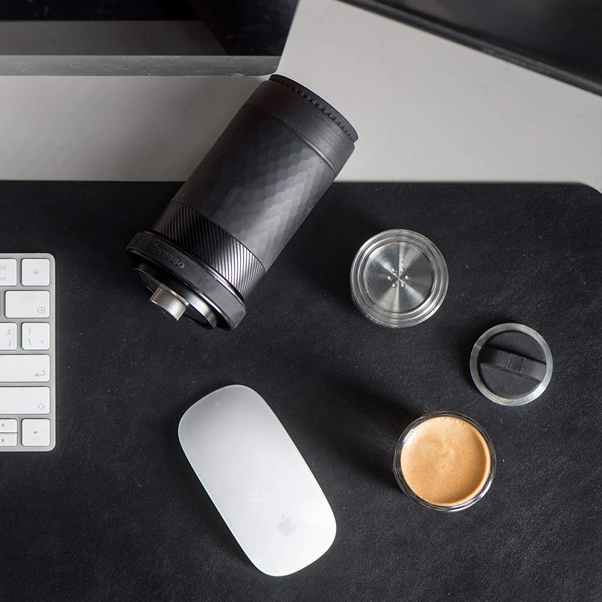 Macchina da caffè Portatile, Mini Macchina per Espresso Italiana a Pressione Manuale, Campeggio e Viaggi
