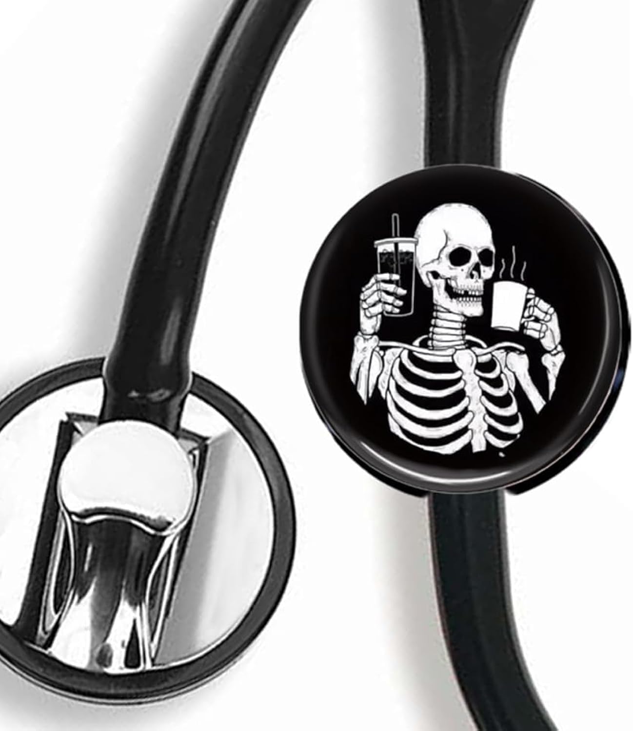 Skull Stethoscope Tag Personalized,Nurse Doctor Stethoscope ID Tag Customized, Medical Stethoscope Name Tag
