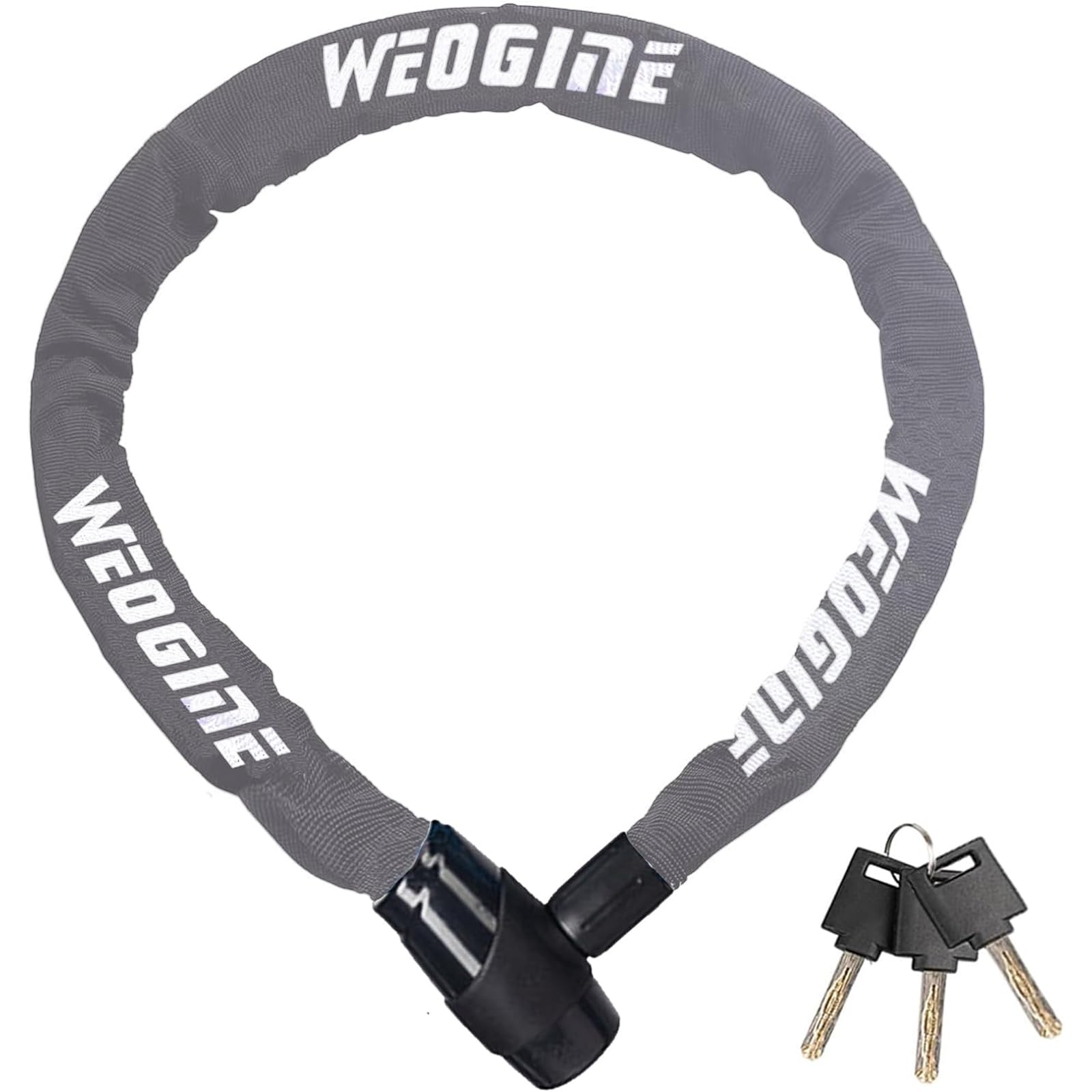 Heavy Duty Anti-Theft Bike Chain Lock, 2.72 Ft Security Lock With 3 Keys, Waterproof for Bicycle, Scooter, Motorcycle, Door, Gate, Fence