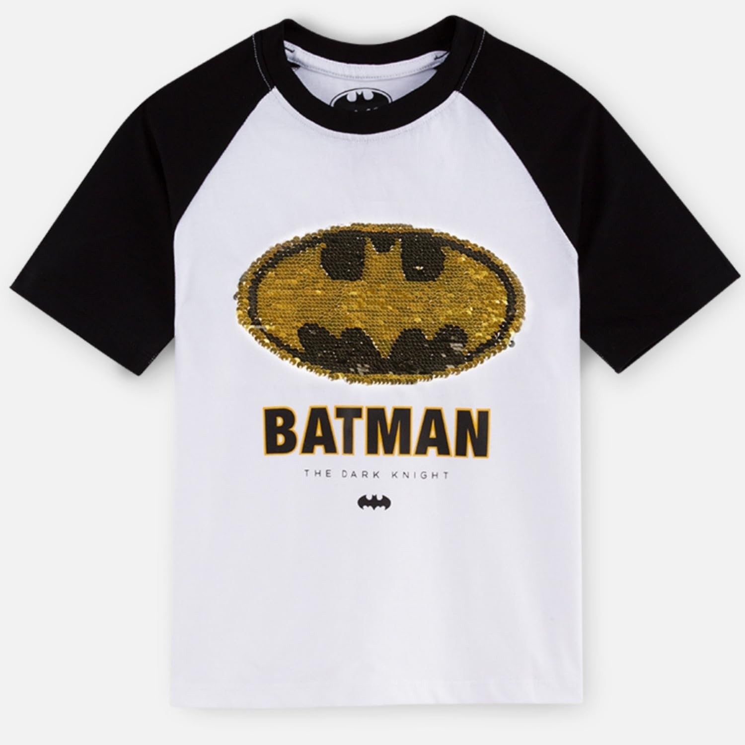 Nap Chief Batman Logo Reversible Sequin T-Shirt (WB5097Y_Batman_Sequins_11-12 Years) - Image 2 thumbnail